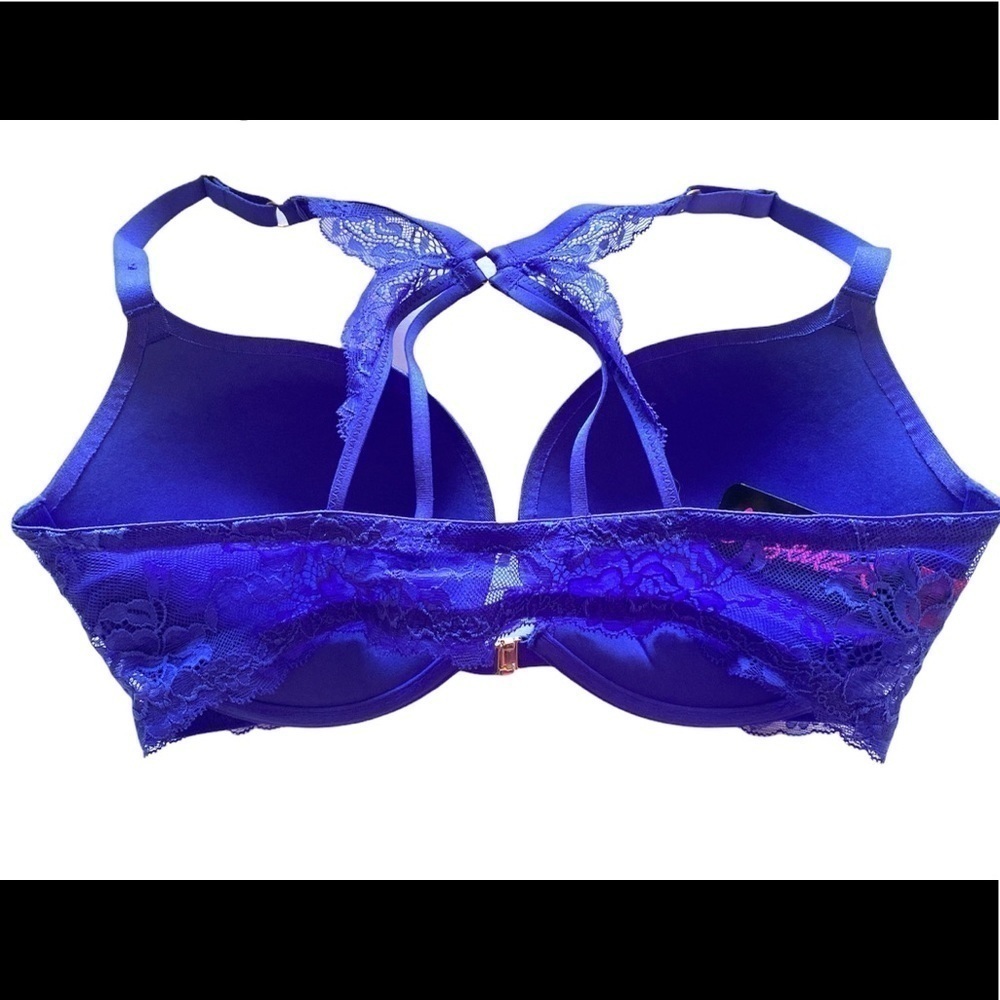 🆕La SENZA - Beyond Sexy rhinestone trim push up bra in Royal purple indigo - Picture 4 of 7